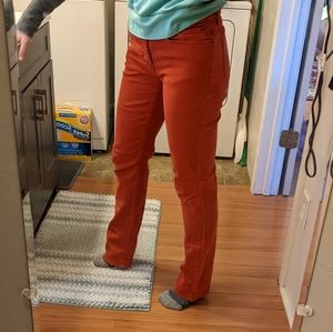 Eddie Bauer red orange denim jeans